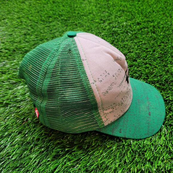 Vintage Y2K Quiksilver Trucker Hat AOP Logo Print Snapback Surf Skate - Picture 4 of 8